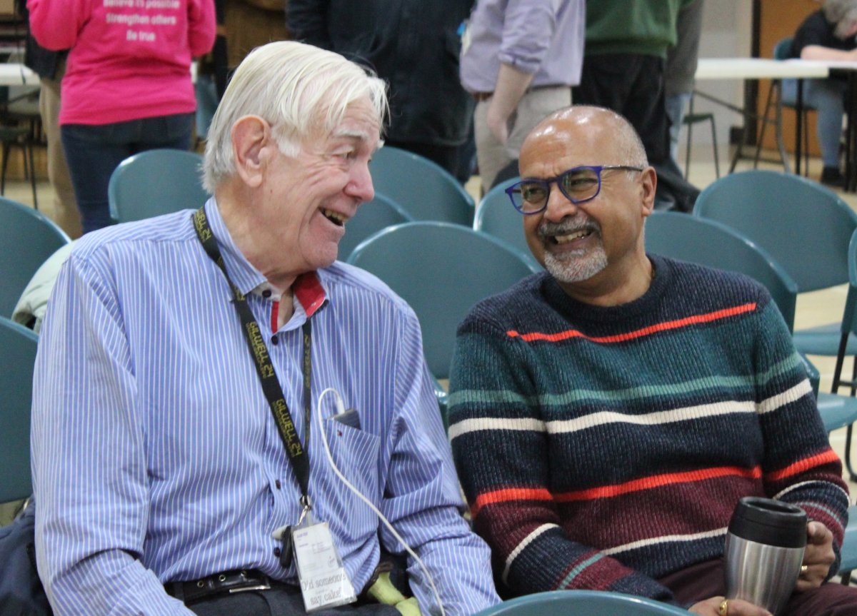 Two AGM attendees smiling