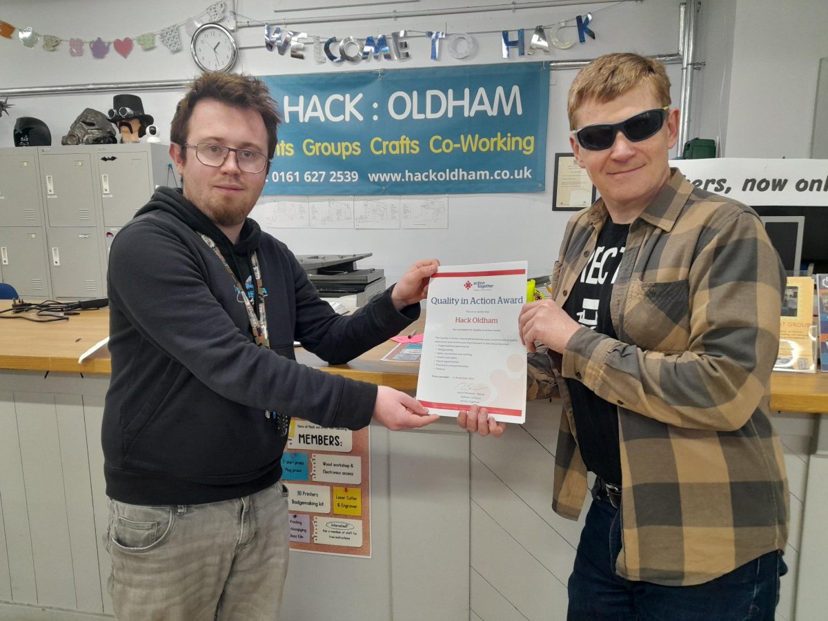 Hack Oldham presented with QiAA