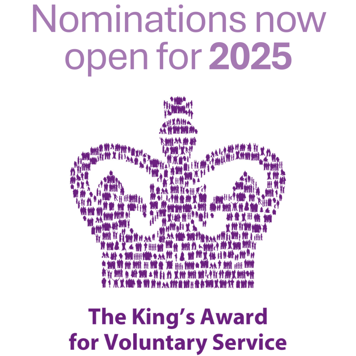 The King's Award for Voluntary Service 2025 nominations logo