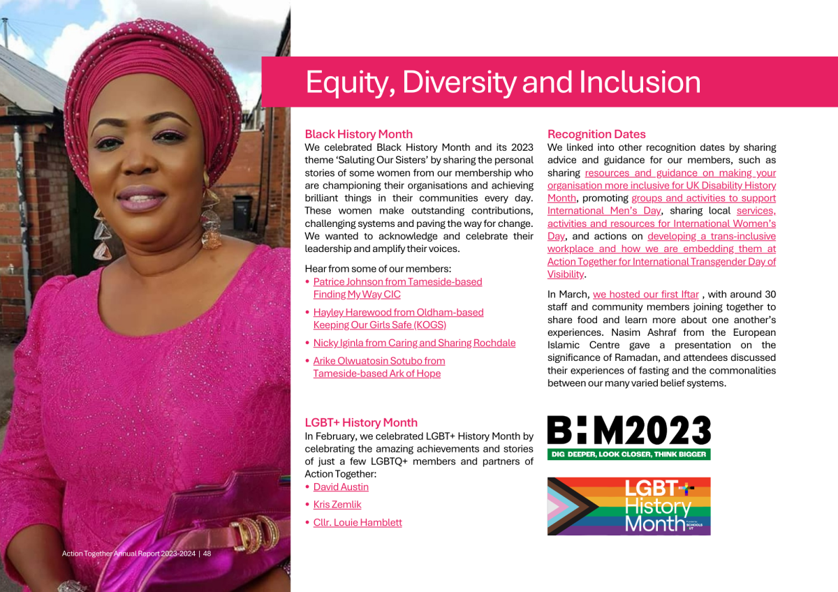 Annual report, Equity, Diversity and Inclusion