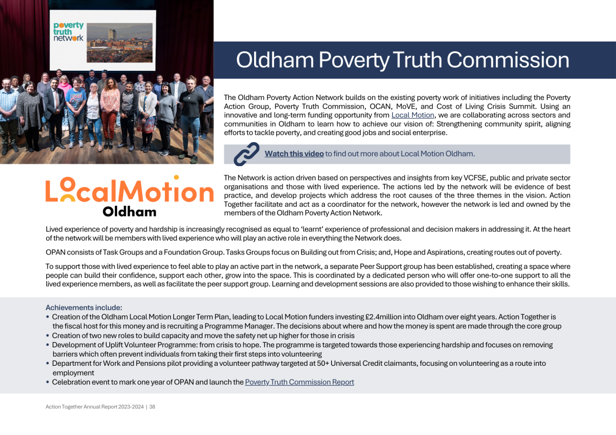 Annual report, oldham poverty truth commission