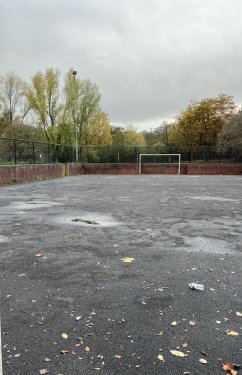 Empty kick pitch